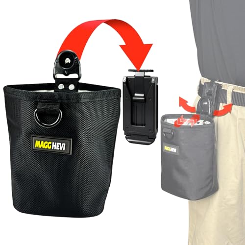 [MAGG HEVI] Nail & Screw Pouch with Belt Clip, Tools Organizer Pouch Bag with Snap Spring Closure for Men, Electrician, Carpenter, HVAC Tech, Technician, Handy Man, Plumber and Contractor - size: Rotating Snap Closure