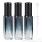 Perfume Travel Refillable Atomizer, 3 Pack 10ml Leak Proof Refillable Perfume Bottle for Air Travel, Purse and Business Trips, Glass Atomizer Sprayer for Cologne with Funnel & Pipette - color: Gradientblue Black