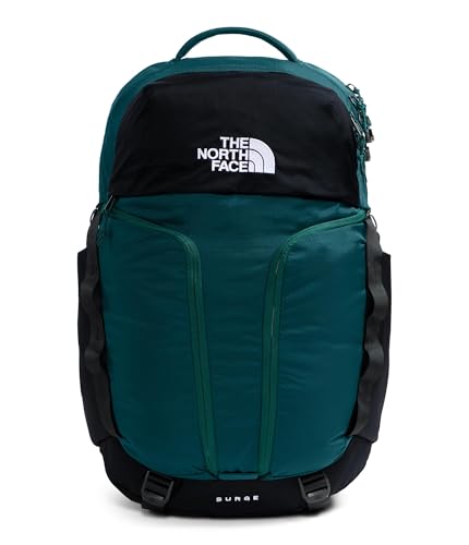 THE NORTH FACE Surge Commuter Laptop Backpack | Daypack With Water Repellent Finish, 16" Laptop Sleeve, Reflective Details - color: Pacific Teal/Tnf Black, size: One Size