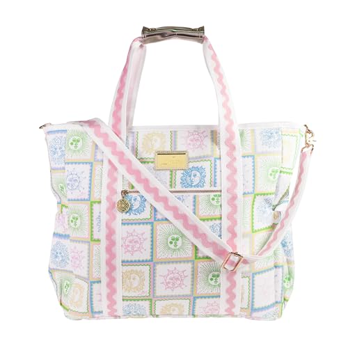 Lilly Pulitzer Beach and Picnic Cooler, Insulated Bag with Adjustable Shoulder Strap and Zipper, Soft Cooler - color: Sun Tiles Home