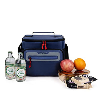 TOURIT Large Lunch Bag 14L Insulated Lunch Box Lunch Cooler for Men Women Work, Black - color: Y-Dark Blue