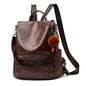 CHERUTY Women Backpack Purse PU Leather Anti-theft Casual Shoulder Bag Fashion Ladies Satchel Bags - color: 1-2 Brown, size: Medium