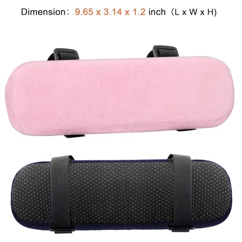 MOSISO Chair Armrest Pads (2 Pack), Memory Foam Home/Office Chair Arm Rest Covers Comfy Computer Gaming Elbow Cushion Removable Washable Elbow Support Forearm Pressure Relief, Pink - color: Pink