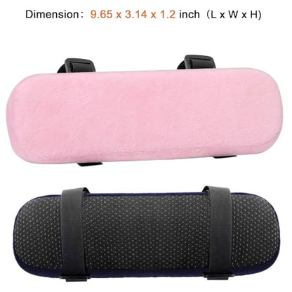 MOSISO Chair Armrest Pads (2 Pack), Memory Foam Home/Office Chair Arm Rest Covers Comfy Computer Gaming Elbow Cushion Removable Washable Elbow Support Forearm Pressure Relief, Pink - color: Pink