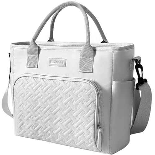 Lunch Bag Insulated Leakproof with Adjustable Shoulder Strap, Lunch Bag Women Lightweight for Work Travel Beach Picnic, Large, Grey - color: Grey-3, size: Large