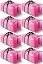 HOMESURE Supports 200lbs Heavy Duty Moving Bags - Strong Zipper & Wrap-Around Handles - Water-Resistant Storage Totes, Durable Alternative to Moving Boxes - 8 Pack - Pink - color: Pink