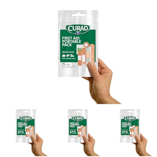 CURAD First Aid Portable, 15 - Count On-the-Go Essentials, (Pack of 48) - size: 15 Count (Pack of 48)
