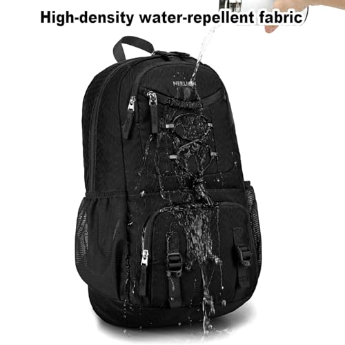 Nerlion 35L Hiking Backpack Travel Backpack for Men Women Camping Waterproof Outdoor Hiking Daypack Lightweight Backpack Black - color: Black 2
