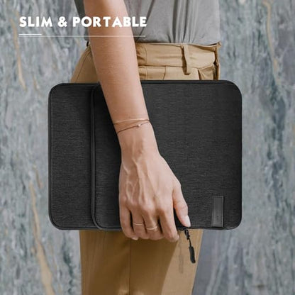 MoKo 8-9 Inch Tablet Sleeve Bag Carrying Case with Storage Pockets Fits New iPad mini (A17 Pro) 8.3" 2024, iPad mini 6/5/4/3/2/1th 8.3"/7.9" 2021-2012, Galaxy Tab A7 Lite 8.7" 2021, Black & Gray - color: Black & Gray, size: 8-9 inch