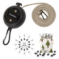 Portable Travel Clothesline Cord, Caudblor Adjustable 33ft Camping Clothes line, Laundry Drying Rope for Hotel Trip, Cruise, Outdoor/Indoor, with 12Pcs Stoppers, Windproof Clothespins - style: Black