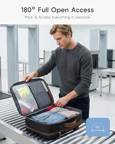 17x13x6 Personal Item Bag Travel Backpack for Men Women 43x33x15 Travel Bag Expandable with USB Charging Port 180°Full Open Access Laptop Backpack,Beige - color: Beige