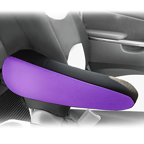 FH Group Flat Cloth Fabric Purple Armrest Cover Semi-Universal Fit, One Pair Purple - color: Purple, style: Armrest Cover