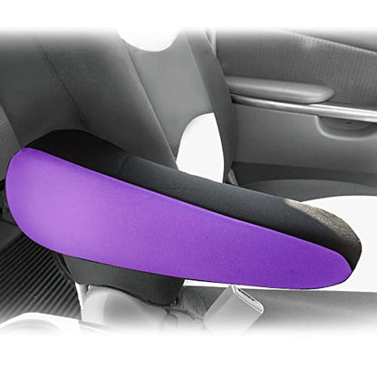 FH Group Flat Cloth Fabric Purple Armrest Cover Semi-Universal Fit, One Pair Purple - color: Purple, style: Armrest Cover