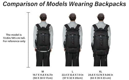 Travel Backpack for Men & Women, 35L Large Backpack Fit for 15 Inch Laptop Durable Convertible Duffle Bag with Shoe Compartment, Wet Pocket