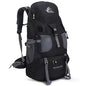 Bseash 50L Hiking Backpack, Water Resistant Lightweight Outdoor Sport Daypack Travel Bag for Camping Climbing Skiing Cycling (Black - No Shoe Compartment) - color: Black - No Shoe Compartment