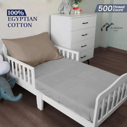 Toddler Travel Small Pillow Cases 12x16 Inch Taupe Zipper Closure Pack of 2, Travel Pillowcase 500 Thread Count 100% Cotton Toddler Small Pillow Cases 12x16 Inch, Taupe - color: Taupe, size: Toddler 12x16