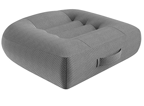 Adult Booster Seat Cushion, Car Seat Cushions for Short People/Thick Office Chair Booster Seat Increase Field of View, for Trucks, Car, Office Chair, Home, Wheelchair,Angle Lift Seat Cushion (Grey) - color: Gray Regular