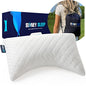 Sidney Sleep Mini Travel Size Neck Pillow - Knee, Back Lumbar and Support - Small Curved Pillow - 14 x 19 Inches - Adjustable Loft - Washable - Drawstring Backpack Included (White) - color: White, size: Travel Mini