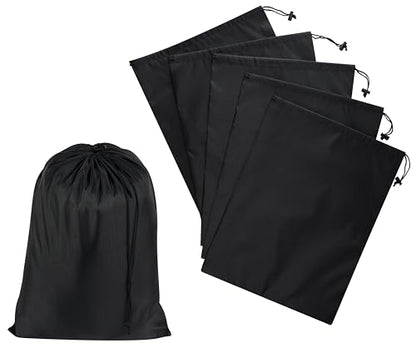 PALTERWEAR Drawstring Bag with Toggle - Nylon Cinch and Ditty Pouch for Shoes, Pantry, Closet, Travel (Red, 12 x 16 Inch, Set of 6) - color: Black, size: 12 x 16 Inch