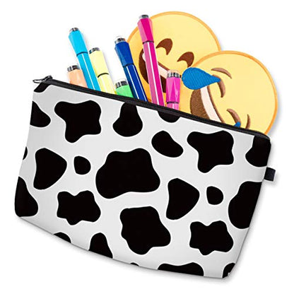 Deanfun Cosmetic Bag for Women Trendy Makeup Bags Organizer Travel Waterproof Toiletries Bag Accessories Cow Point Gifts (52558) - color: 52558
