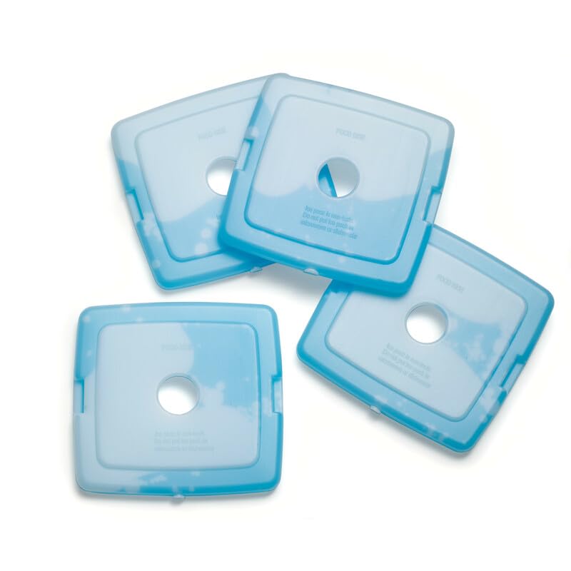 Cool Coolers by Fit + Fresh, Reusable & Long-Lasting Slim Ice Packs, Cold Packs for Lunch Boxes, Ice Packs for Lunch Bags, Blue 8 Pack - color: Blue (8 Pack)