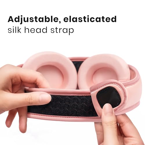 Manta Silk Mask - 100% Blackout Silky Sleep Mask, 22 Momme Premium Silk Eye Mask for Deep Sleep, Breathable & Machine Washable (Pink) - color: Pink