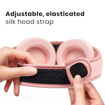 Manta Silk Mask - 100% Blackout Silky Sleep Mask, 22 Momme Premium Silk Eye Mask for Deep Sleep, Breathable & Machine Washable (Pink) - color: Pink