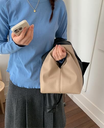 Slouchy Suede Crescent Crossbody Purses Women Cute Hobo Bags Trendy Satchels Underarm Shoulder Bag Travel Tote Handbag 2026 - color: B Pu Light Khaki-no Strap