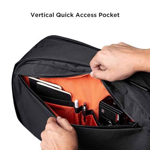ALPAKA Metro Backpack Pro for Men - Fits 16" Laptop Business Travel Backpack with YKK Zippers, MOD Key Leash & Luggage Pass-through, Padded and Weatherproof X-pac Material Work Bag (Black) - color: Black