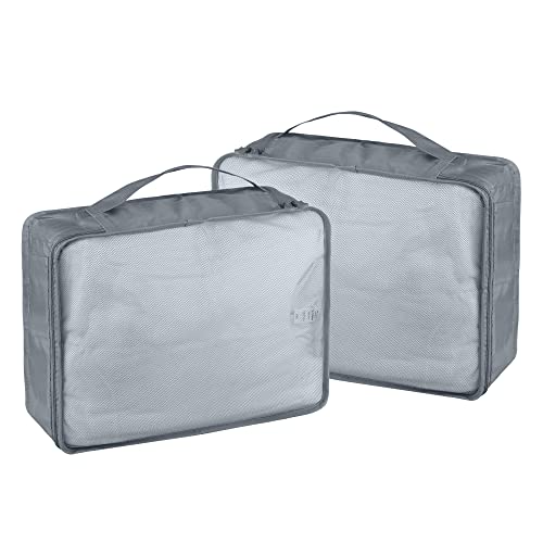Packing Cubes Set, 2 Pcs Packing Organizers Set for Suitcases (Grey) - color: Grey