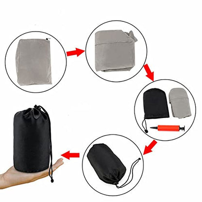 Inflatable Travel Foot & Leg Rest Pillow with Adjustable Height for Airplane, Car, Bus, Train, Office, Camping and Kids to Sleep on Long Flights, Air Pump Included - size: 1 pcs