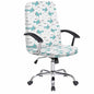 Turquoise Airplane Office Chair Covers, Stretchable Rotating Chair Slipcovers, Modern Abstract Art Cartoon Clouds Spandex Universal Boss Chairs Cover Removable Washable Seat Cover, Large - color: Grey, size: Large