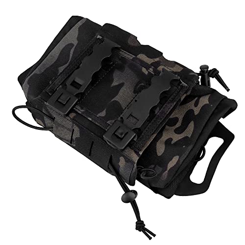 SABADO Rapid/Quick Deploy First Aid Kit Pack Tactical IFAK Pouch Two-Piece System Med Roll Carrier Hypalon Handle Outdoor Sport Hunting Bag - color: Black CP-87
