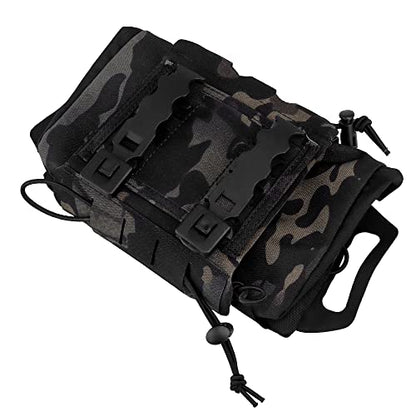 SABADO Rapid/Quick Deploy First Aid Kit Pack Tactical IFAK Pouch Two-Piece System Med Roll Carrier Hypalon Handle Outdoor Sport Hunting Bag - color: Black CP-87