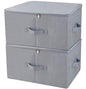 iwill CREATE PRO 17.6"x 13.6"x 9.7",Dust-proof Closet Clothes Storage Boxes with Zip Lid, Breathable Fabric & Collapsible Design Organizer Bins for Clothing Toy Dolls Shoes Blankets, Light Gray, 2pcs - color: Light Gray