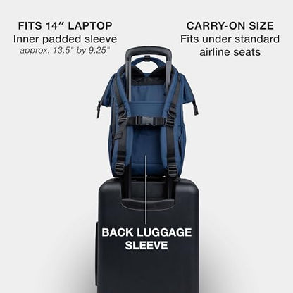 Portland Gear Cascade Compact Backpack, Weatherproof Construction, Perfect for Daily Use and Travel, Padded Laptop Sleeve and Adjustable Straps, 13.5L, Navy - color: Navy
