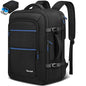 Vancropak Spirit Airlines Personal Item Bag 18x14x8 Backpack, TSA Approved Underseat Travel Backpack with Shoe Compartment Removable for Men & Women, Lightweight Luggage Bag Fit 17.3 inch Laptop - color: Blue