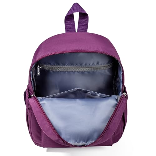 AOTIAN Mini Lightweight 11.8 Inch Backpack Durable Travel Hiking Women and Girls Small Daypack, 7 Liters Purple - color: Purple