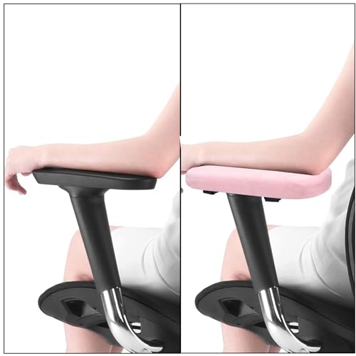 MOSISO Chair Armrest Pads (2 Pack), Memory Foam Home/Office Chair Arm Rest Covers Comfy Computer Gaming Elbow Cushion Removable Washable Elbow Support Forearm Pressure Relief, Pink - color: Pink