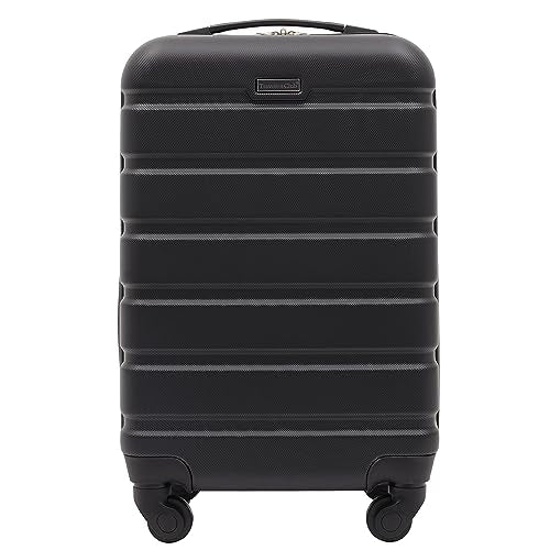 Travelers Club Harper Luggage, Black, 22-Inch Carry-On - color: Black, size: 20-Inch