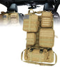 DBTAC Tactical Molle Car Seat Organizer | Vehicle Back Panel with 5X Detachable Pouches, US Flag & Writable Reflective Patch for Cars, Trucks, SUVs, Sedans - color: Brown
