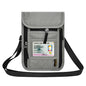 HOTEMIA Neck Wallet for Travel,Passport Holder Neck Pouch for Men Women with Adjustable Neck Strap and RFID Blocking - color: Grey