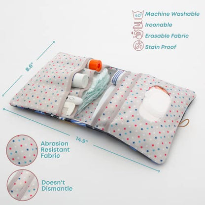 HAMUR Baby Diaper Bag Organizer – Compact & Foldable Stroller Pouch for Newborn Essentials | Travel-Friendly | Fits Boys & Girls (Space) - color: Space