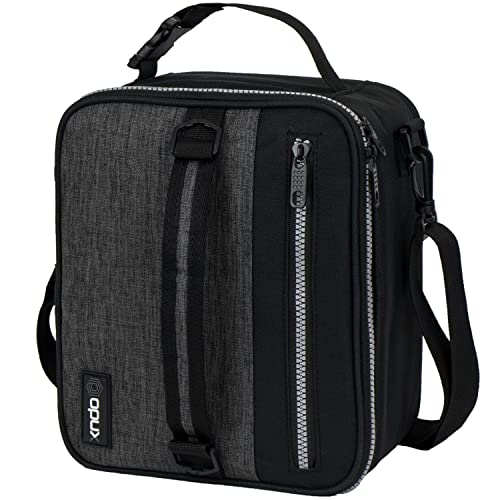 opux Insulated Lunch Box for Men Women Adult, Compact Lunch Bag for Kids Boy Girl Teen, Soft Lunch Cooler Bag for Work School, Leakproof Lunchbox Lunch Pail with Clip-on Buckle, Heather Charcoal - color: Heather Charcoal
