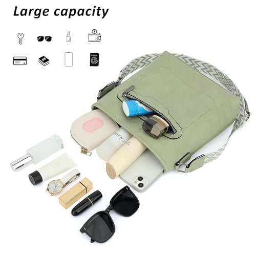 TANTOMI Crossbody Bags for Women Casual Crossbody Purses for Women Travel Shoulder Bag Handbags with Adjustable Strap - color: Light Green