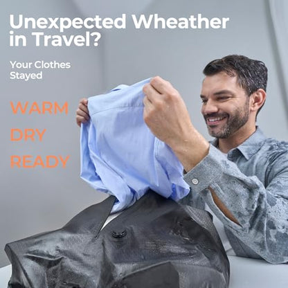 Relime Classic Series Vacuum Bags for Travel Luggage with Wireless Pump, Compression Bags for Carry On Suitcases and Backpack, Vacuum Seal Packing cube for Cloth Packing (2PC + PUMP Gray & Blue) - color: 2PC Gray & Blue
