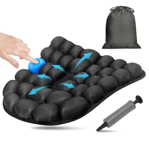 Airplane Seat Cushion for Long Flights, Inflatable & Portable Travel Cushion for Tailbone Pain Relief, Pressure Relief Car Seat Cushion for Office Chair and Wheelchair Use - size: Semi-circular arc