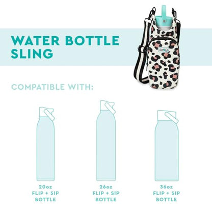 Swig Life Water Bottle Sling Bag, Water Bottle Holder with Adjustable Strap, Carrier Bag with Zippered Phone Pocket, Holds 36oz (Oh Happy Day) - color: Oh Happy Day