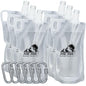 Ancable 33oz Collapsible Water Bottles, 6-Pack Reusable Travel Foldable Water Bottles for Hiking Camping Running Bike, BPA-Free Water Bottle - color: Clear x 6, size: 33 Ounces