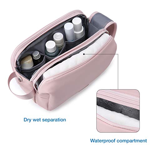 BAGSMART Toiletry Bag for Men, Travel Toiletry Organizer Dopp Kit Water-resistant Shaving Bag for Toiletries Accessories, Door Room Essentials,Beige-medium - color: Beige, size: Medium